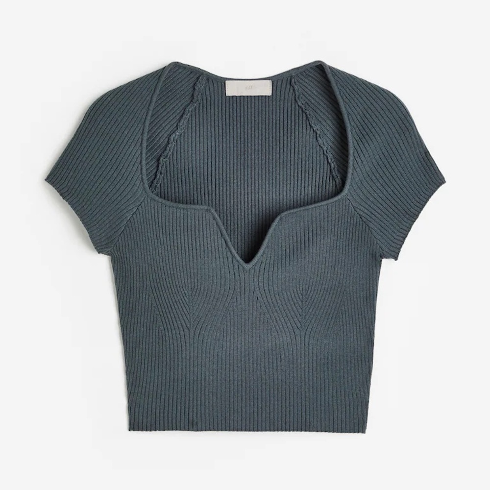 H&M rib knit top - cropped